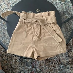BSK Bershka tan cargo shorts